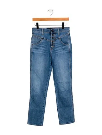 Pre-owned Veronica Beard High-rise Straight Leg Jeans In Blue