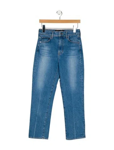 Pre-owned Veronica Beard High-rise Straight Leg Jeans In Blue