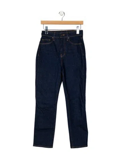 Pre-owned Veronica Beard High-rise Straight Leg Jeans In Blue