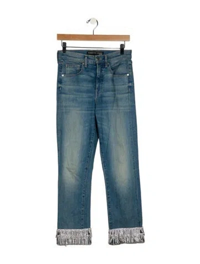 Pre-owned Veronica Beard High-rise Straight Leg Jeans In Blue