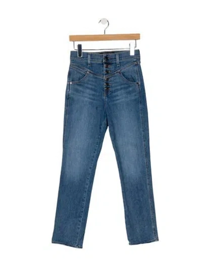 Pre-owned Veronica Beard High-rise Straight Leg Jeans In Blue