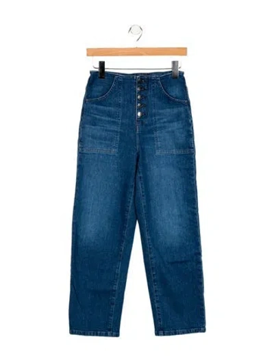 Pre-owned Veronica Beard High-rise Straight Leg Jeans In Blue