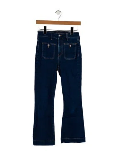 Pre-owned Veronica Beard High-rise Straight Leg Jeans In Blue