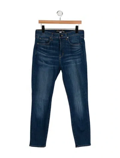 Pre-owned Veronica Beard High-rise Straight Leg Jeans In Blue