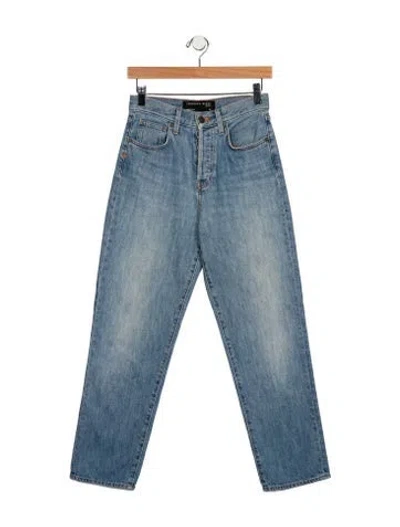 Pre-owned Veronica Beard High-rise Straight Leg Jeans In Blue