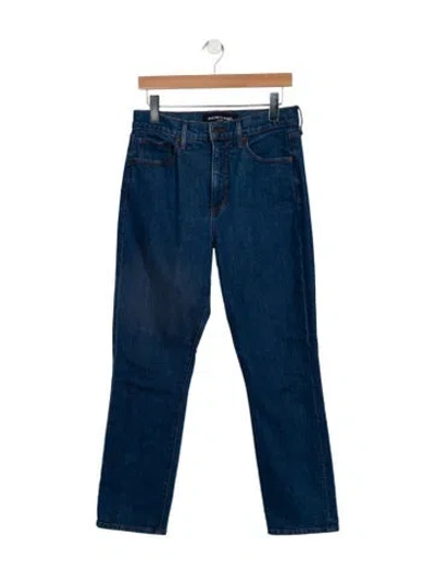 Pre-owned Veronica Beard High-rise Straight Leg Jeans In Blue