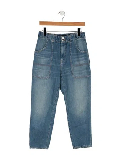 Pre-owned Veronica Beard High-rise Straight Leg Jeans In Blue