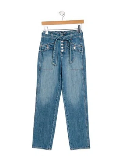 Pre-owned Veronica Beard High-rise Straight Leg Jeans In Blue