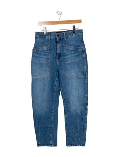 Pre-owned Veronica Beard High-rise Straight Leg Jeans In Blue