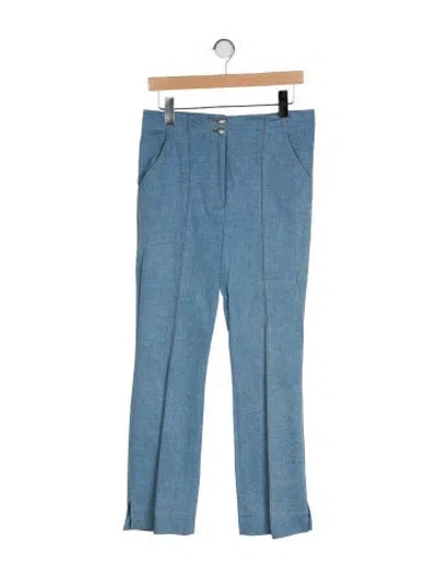 Pre-owned Veronica Beard High-rise Straight Leg Jeans In Blue