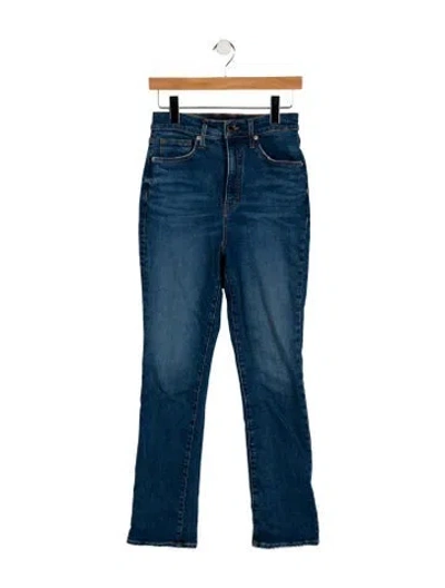 Pre-owned Veronica Beard High-rise Straight Leg Jeans In Blue