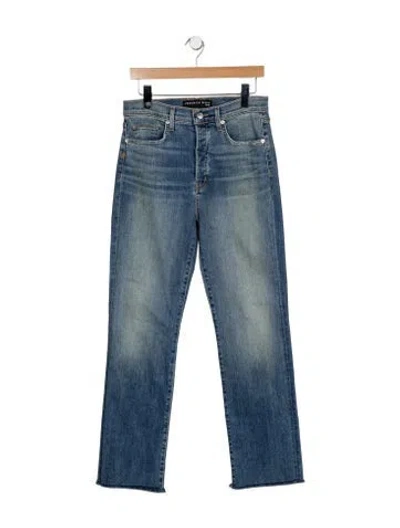Pre-owned Veronica Beard High-rise Straight Leg Jeans In Blue