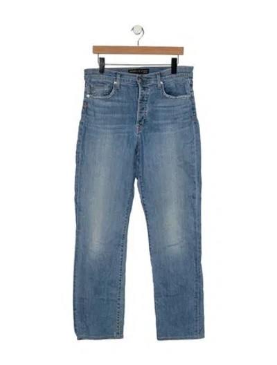 Pre-owned Veronica Beard High-rise Straight Leg Jeans In Blue