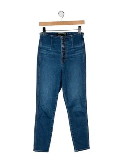 Pre-owned Veronica Beard High-rise Straight Leg Jeans In Blue