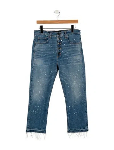 Pre-owned Veronica Beard High-rise Straight Leg Jeans In Blue