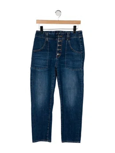 Pre-owned Veronica Beard High-rise Straight Leg Jeans In Blue