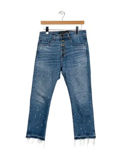 Pre-owned Veronica Beard High-rise Straight Leg Jeans In Blue