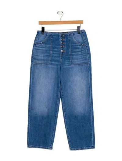 Pre-owned Veronica Beard High-rise Straight Leg Jeans In Blue