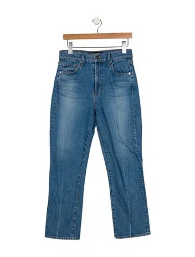 Pre-owned Veronica Beard High-rise Straight Leg Jeans In Blue