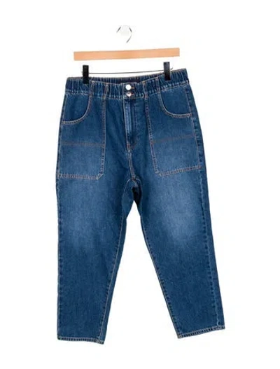 Pre-owned Veronica Beard High-rise Straight Leg Jeans In Blue