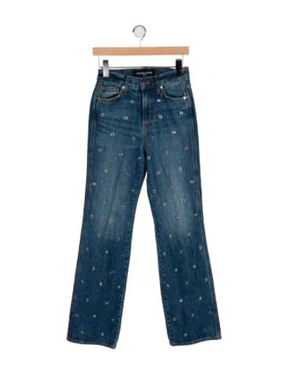 Pre-owned Veronica Beard High-rise Straight Leg Jeans In Blue