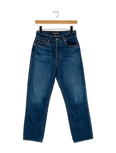 Pre-owned Veronica Beard High-rise Straight Leg Jeans In Blue