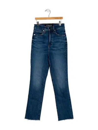 Pre-owned Veronica Beard High-rise Straight Leg Jeans In Blue