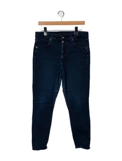 Pre-owned Veronica Beard High-rise Straight Leg Jeans In Blue