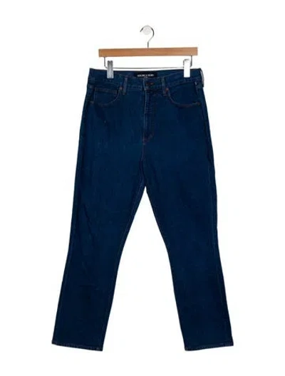 Pre-owned Veronica Beard High-rise Straight Leg Jeans In Blue