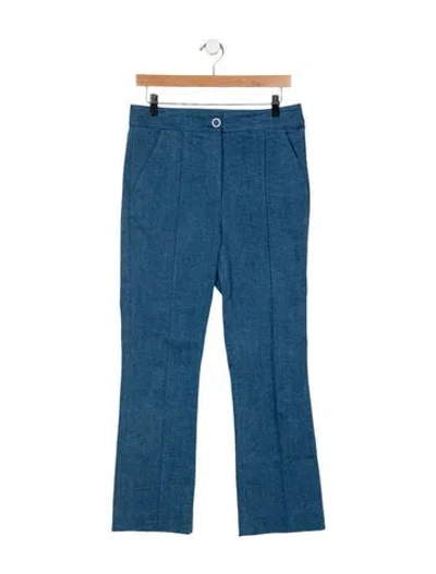 Pre-owned Veronica Beard High-rise Straight Leg Jeans In Blue