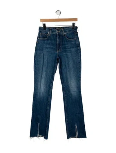 Pre-owned Veronica Beard High-rise Straight Leg Jeans In Blue