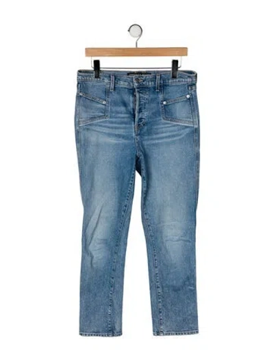Pre-owned Veronica Beard High-rise Straight Leg Jeans In Blue