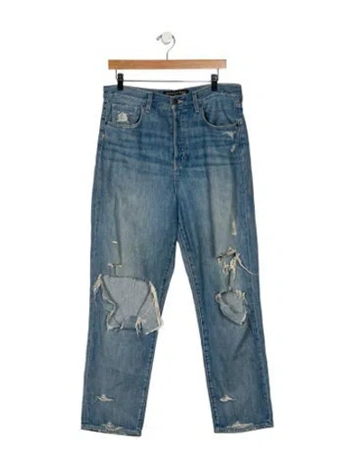 Pre-owned Veronica Beard High-rise Straight Leg Jeans In Blue