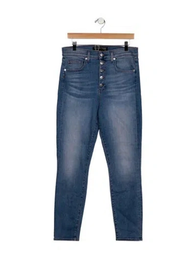 Pre-owned Veronica Beard High-rise Straight Leg Jeans In Blue