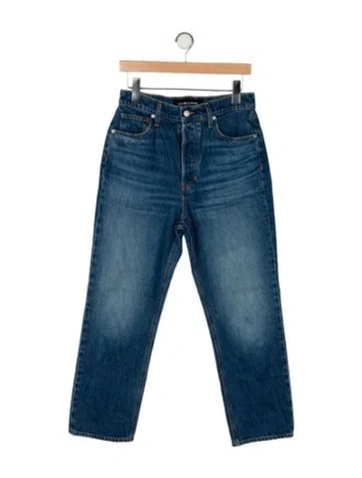 Pre-owned Veronica Beard High-rise Straight Leg Jeans In Blue
