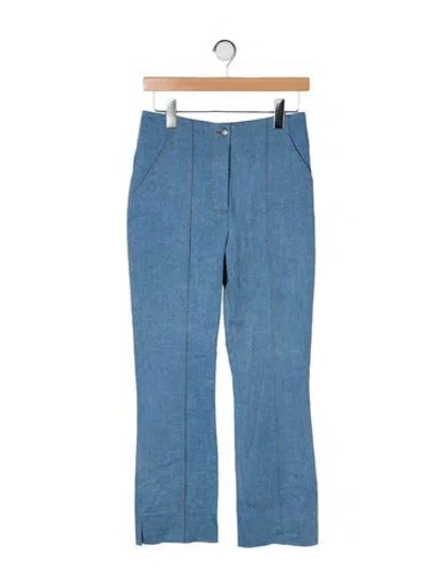 Pre-owned Veronica Beard High-rise Straight Leg Jeans In Blue