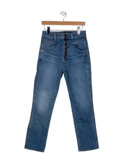 Pre-owned Veronica Beard High-rise Straight Leg Jeans In Blue