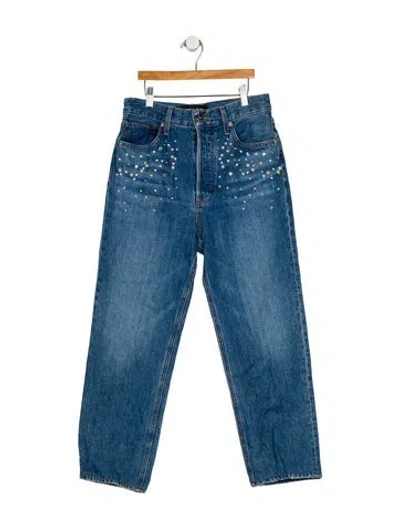 Pre-owned Veronica Beard High-rise Straight Leg Jeans In Blue
