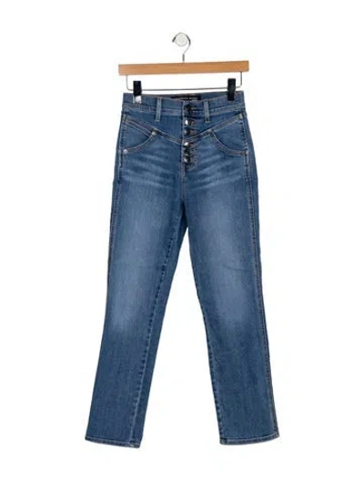 Pre-owned Veronica Beard High-rise Straight Leg Jeans In Blue