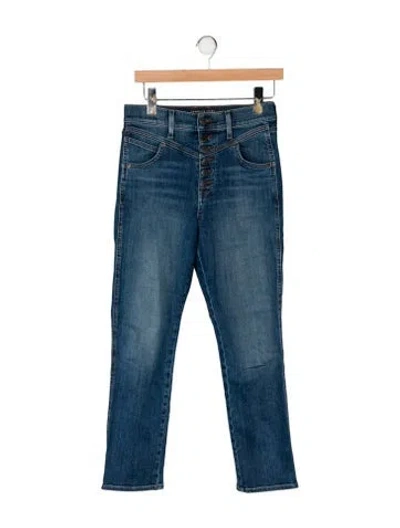 Pre-owned Veronica Beard High-rise Straight Leg Jeans In Blue