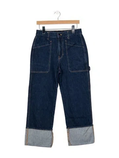 Pre-owned Veronica Beard High-rise Straight Leg Jeans In Blue