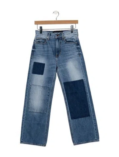 Pre-owned Veronica Beard High-rise Straight Leg Jeans In Blue