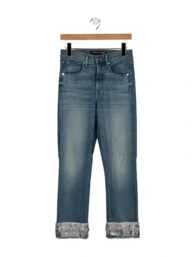 Pre-owned Veronica Beard High-rise Straight Leg Jeans In Blue