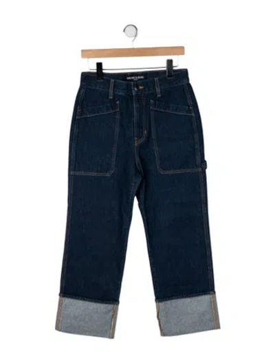 Pre-owned Veronica Beard High-rise Straight Leg Jeans In Blue