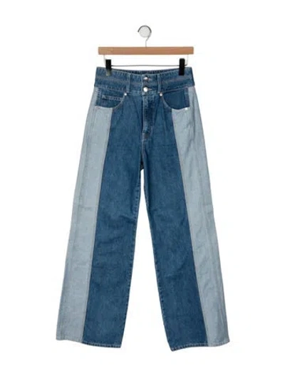 Pre-owned Veronica Beard High-rise Straight Leg Jeans In Blue