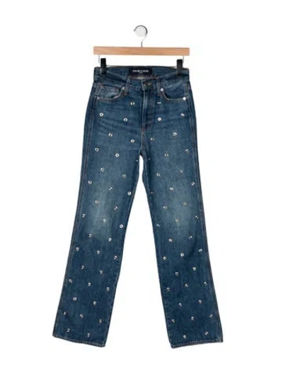 Pre-owned Veronica Beard High-rise Straight Leg Jeans In Blue