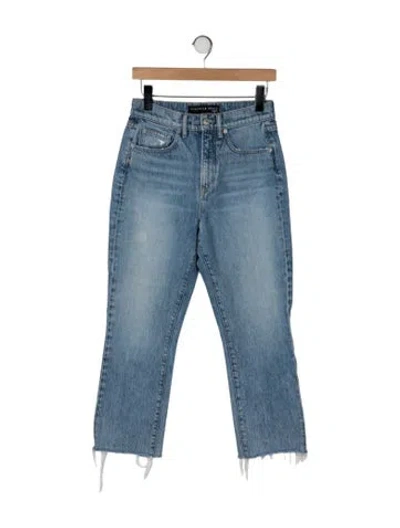 Pre-owned Veronica Beard High-rise Straight Leg Jeans In Blue