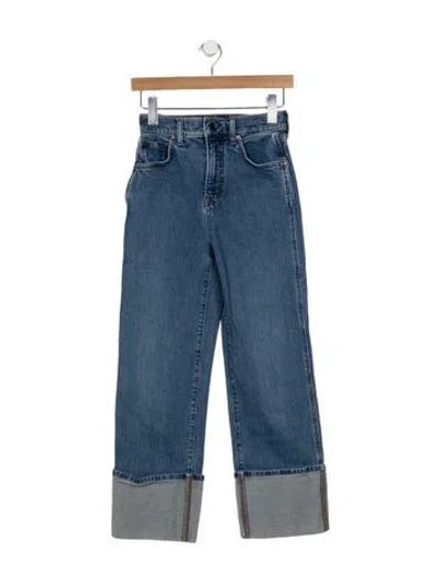 Pre-owned Veronica Beard High-rise Straight Leg Jeans In Blue