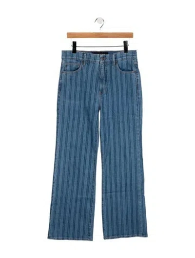 Pre-owned Veronica Beard High-rise Straight Leg Jeans In Blue