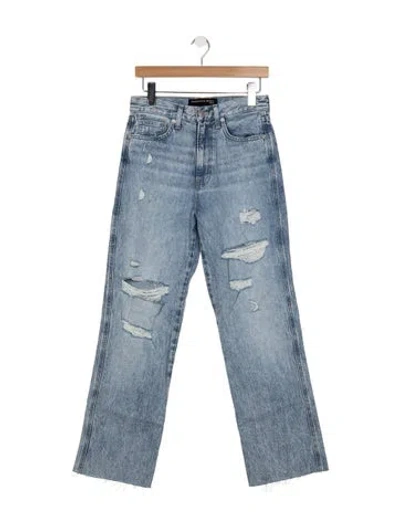 Pre-owned Veronica Beard High-rise Straight Leg Jeans In Blue